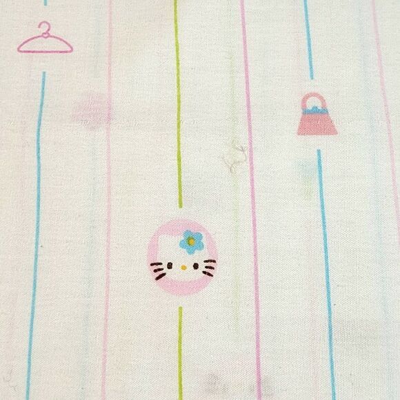 Vintage Hello Kitty by Sanrio White Flat Twin Sheet 1976, 2006 Cats, Kittens EUC - Picture 5 of 7